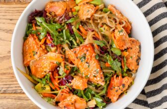 Asian Salmon Salad – Barefeet within the Kitchen